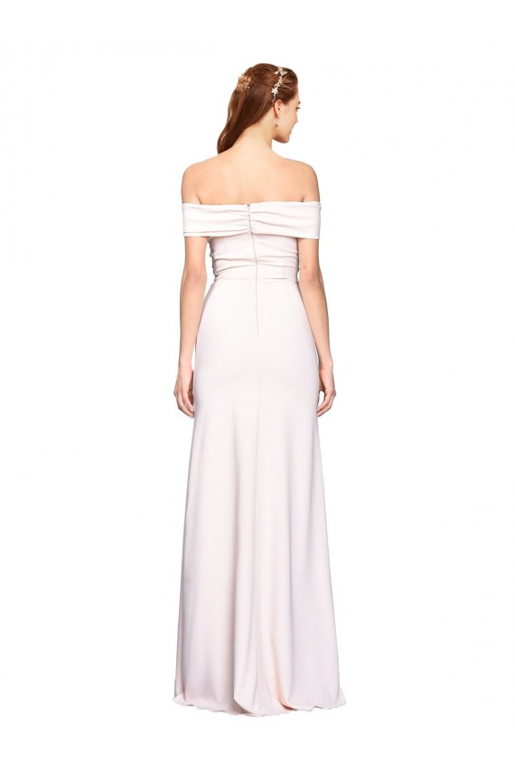Stretch Crepe Mermaid Long Sleeveless White Formal Dress / Bridesmaid Dress Barrie
