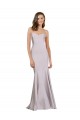 Stretch Crepe Mermaid Long Sleeveless Arctic Lilac Prom Dresses Barrie