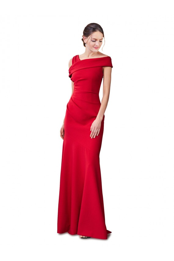 Stretch Crepe Mermaid Long Sleeveless Red Formal Evening Gown / Prom Dress / Bridesmaid Dress Barrie