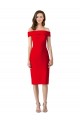 Stretch Crepe Sheath Cocktail Length Sleeveless Formal Evening Gown / Prom Dress / Bridesmaid Dress Barrie