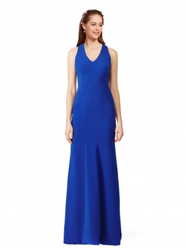 Stretch Crepe Mermaid Long Sleeveless Formal Evening Gown / Prom Dress / Bridesmaid Dress Barrie