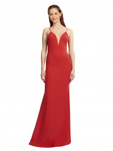 Stretch Crepe Mermaid Long Sleeveless Open Back Formal Evening Gown / Prom Dress / Bridesmaid Dress Barrie