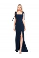 Stretch Crepe Trumpet Trumpet Sleeveless Dark Navy Semi Formal Evening Dress / Prom Dress / Bridesmaid Dress Barrie