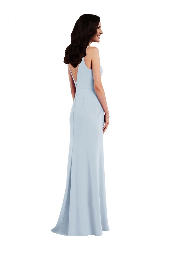 Stretch Crepe Trumpet Long Sleeveless V-Back Formal Dress / Bridesmaid Dress Barrie