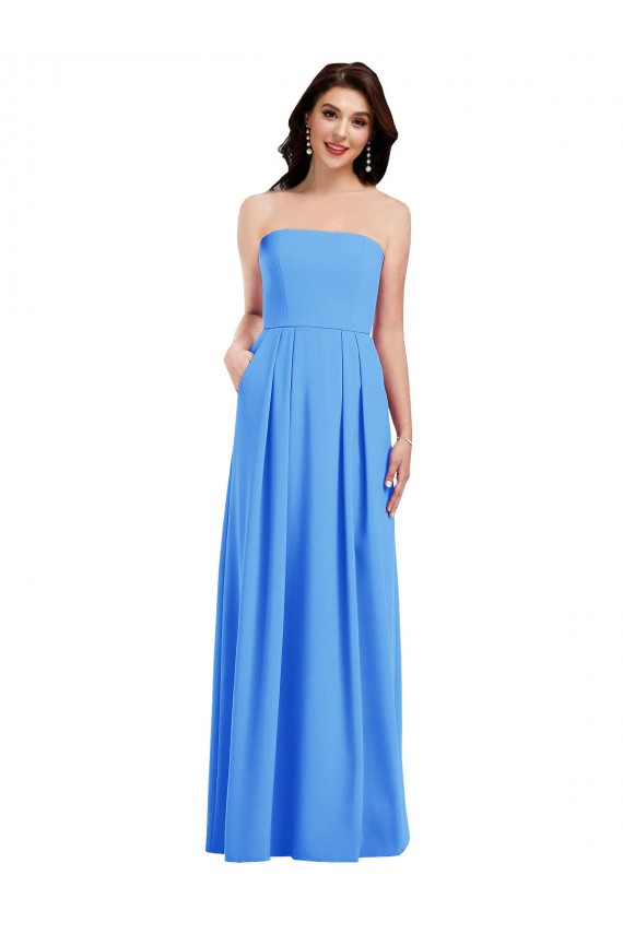 Stretch Crepe Trumpet Long Sleeveless Low Back Semi Formal Evening Dress / Prom Dress / Bridesmaid Dress Barrie