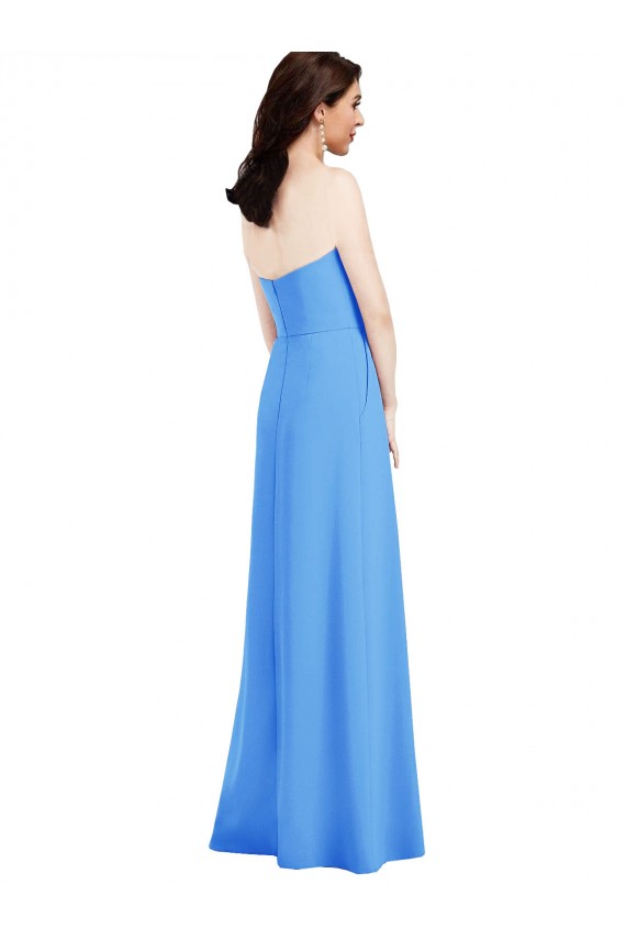 Stretch Crepe Trumpet Long Sleeveless Low Back Semi Formal Evening Dress / Prom Dress / Bridesmaid Dress Barrie
