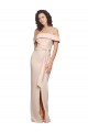 Stretch Crepe Mermaid Long Sleeveless Low Back Daring Side Slit Prom Dresses Barrie