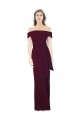 Stretch Crepe Mermaid Long Sleeveless Off the Shoulder Low Back Prom Dresses Barrie