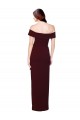 Stretch Crepe Mermaid Long Sleeveless Off the Shoulder Low Back Prom Dresses Barrie