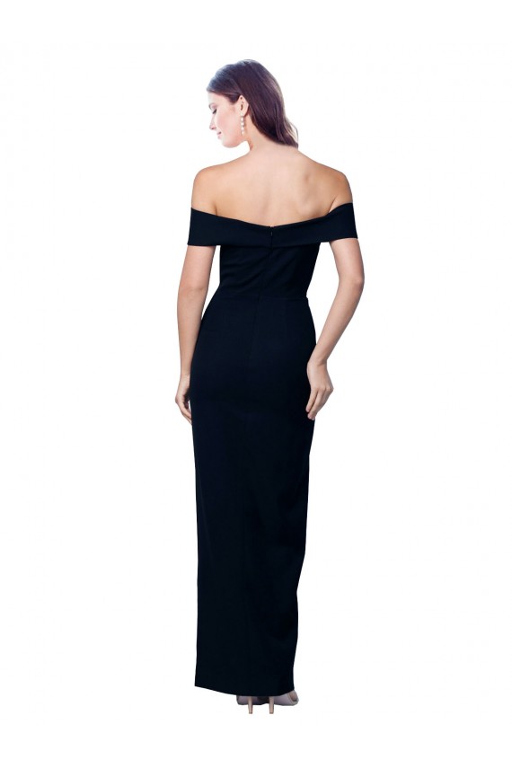 Stretch Crepe Mermaid Mermaid Sleeveless Black Formal Dress / Bridesmaid Dress Barrie