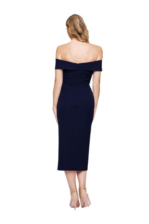 Stretch Crepe Mermaid Midi Length Sleeveless Formal Evening Gown / Prom Dress / Bridesmaid Dress Barrie