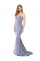 Stretch Crepe Mermaid Long Sleeveless Smoke Blue Low Back Formal Evening Gown / Prom Dress / Bridesmaid Dress Barrie
