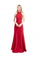 Stretch Crepe A-Line Long Sleeveless Open Back Formal Evening Gown / Prom Dress / Bridesmaid Dress Barrie