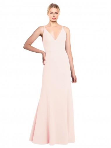 Stretch Crepe A-Line Sleeveless Pink Formal Evening Gown / Prom Dress / Bridesmaid Dress Barrie