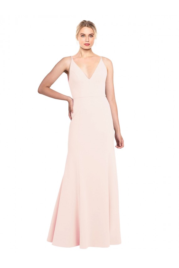 Stretch Crepe A-Line Sleeveless Pink Formal Evening Gown / Prom Dress / Bridesmaid Dress Barrie
