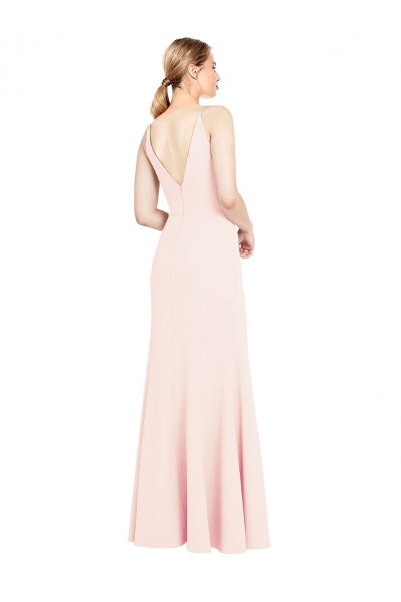 Stretch Crepe A-Line Sleeveless Pink Formal Evening Gown / Prom Dress / Bridesmaid Dress Barrie