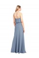 Stretch Crepe Sheath Long Sleeveless Smoke Blue Formal Dress / Bridesmaid Dress Barrie