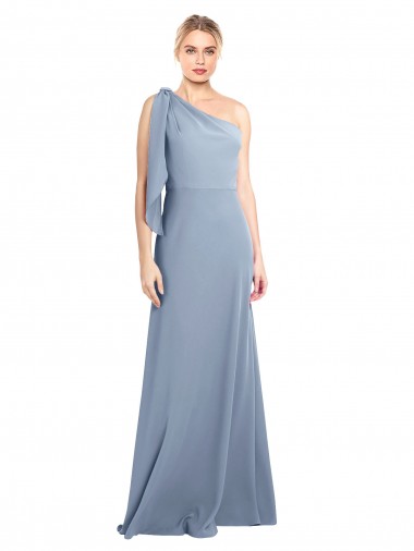 Stretch Crepe Sheath Long Flutter Sleeves Formal Dress / Bridesmaid Dress Barrie
