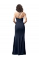 Stretch Crepe Sheath Long Sleeveless Criss Cross Back Formal Evening Gown / Prom Dress / Bridesmaid Dress Barrie
