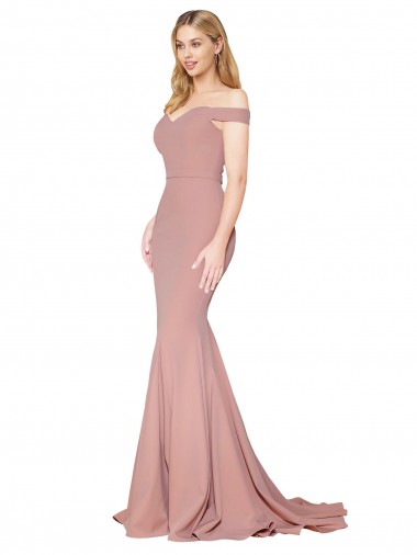 Stretch Crepe Mermaid Sweep Train Sleeveless Formal Evening Gown / Prom Dress / Bridesmaid Dress Barrie