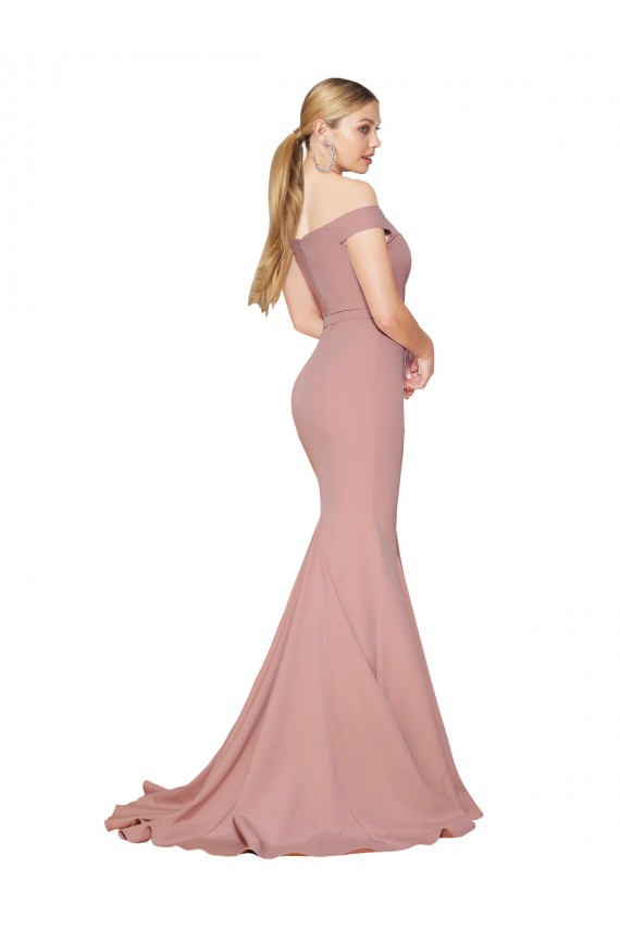 Stretch Crepe Mermaid Sweep Train Sleeveless Formal Evening Gown / Prom Dress / Bridesmaid Dress Barrie