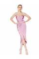 Stretch Crepe Mermaid Knee Length Sleeveless High Low Evening Gown / Prom Dress / Bridesmaid Dress Barrie