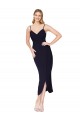 Stretch Crepe Mermaid Knee Length Sleeveless V-Back Formal Dress / Bridesmaid Dress Barrie