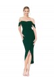 Stretch Crepe Mermaid Knee Length Sleeveless High Low Evening Dress / Prom Dress / Bridesmaid Dress Barrie