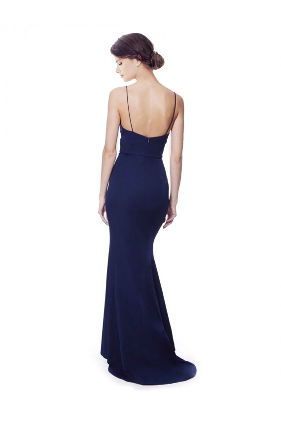 Stretch Crepe Mermaid Long Sleeveless Open Back Formal Dress / Bridesmaid Dress Barrie