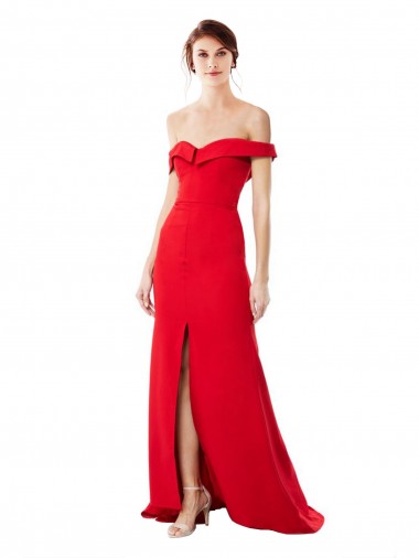 Stretch Crepe A-Line Long Sleeveless Bridesmaid Dress / Evening Dress Barrie