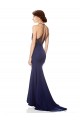 Stretch Crepe Mermaid Mermaid Sleeveless Navy Blue Bridesmaid Dress / Formal Dress Barrie