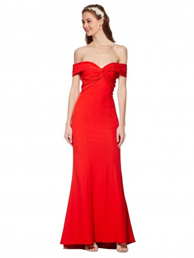 Stretch Crepe Mermaid Long Sleeveless Bridesmaid Dress / Formal Dress Barrie