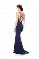 Stretch Crepe Mermaid Long Sleeveless Criss Cross Open Back Formal Evening Gown / Prom Dress / Bridesmaid Dress Barrie