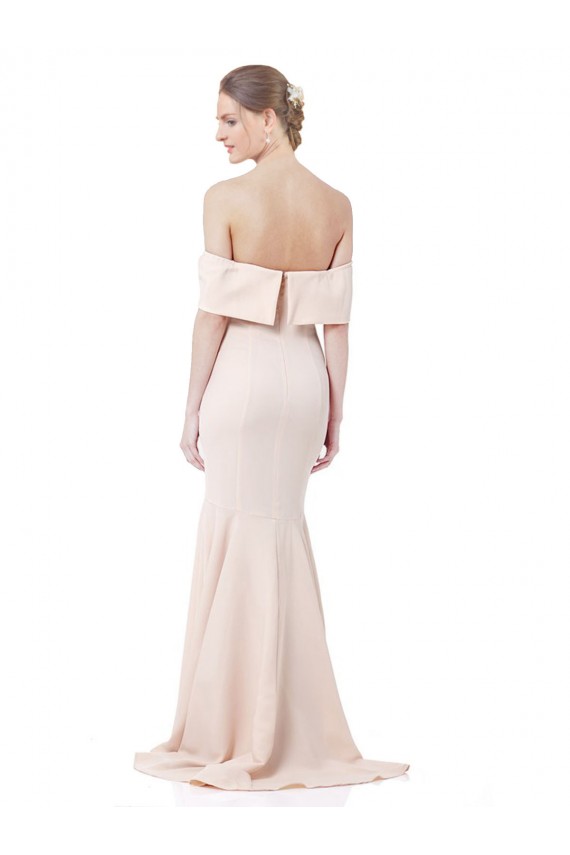 Stretch Crepe Mermaid Long Sleeveless Nude Formal Evening Gown / Prom Dress / Bridesmaid Dress Barrie
