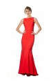 Stretch Crepe Mermaid Long Sleeveless Open Back Bridesmaid Dress / Evening Gowns Barrie