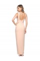 Stretch Crepe Sheath Long Sleeveless Square Neck Prom Dresses Barrie