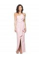 Stretch Crepe Sheath Long Sleeveless Pink Low Back Formal Dress / Bridesmaid Dress Barrie