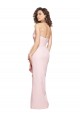 Stretch Crepe Sheath Long Sleeveless Pink Low Back Formal Dress / Bridesmaid Dress Barrie