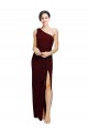 Stretch Crepe Sheath Long Sleeveless Black Tie Evening Gown / Prom Dress / Bridesmaid Dress Barrie