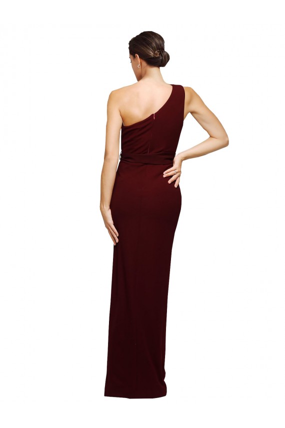 Stretch Crepe Sheath Long Sleeveless Black Tie Evening Gown / Prom Dress / Bridesmaid Dress Barrie
