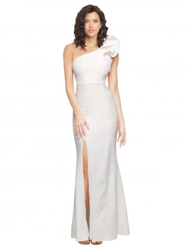 Stretch Crepe Sheath Long Sleeveless Prom Dresses Barrie