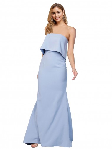 Stretch Crepe A-Line Long Sleeveless Low Back Formal Dress / Bridesmaid Dress Barrie
