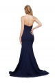 Stretch Crepe A-Line Sweep Train Sleeveless Low Back Formal Evening Gown / Prom Dress / Bridesmaid Dress Barrie