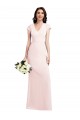 Stretch Crepe A-Line Long Cap Sleeves Formal Evening Gown / Prom Dress / Bridesmaid Dress Barrie