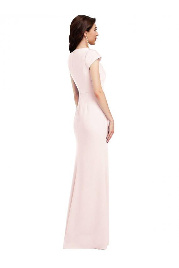 Stretch Crepe A-Line Long Cap Sleeves Formal Evening Gown / Prom Dress / Bridesmaid Dress Barrie