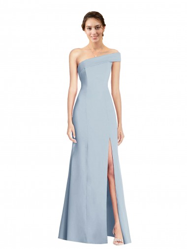 Stretch Crepe Trumpet Trumpet Sleeveless Light Sky Blue Formal Evening Gown / Prom Dress / Bridesmaid Dress Barrie