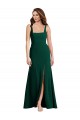 Stretch Crepe Trumpet Long Sleeveless Midnight Green Semi Formal Evening Dress / Prom Dress / Bridesmaid Dress Barrie