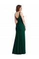 Stretch Crepe Trumpet Long Sleeveless Midnight Green Semi Formal Evening Dress / Prom Dress / Bridesmaid Dress Barrie