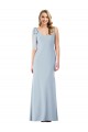 Stretch Crepe Trumpet Long Sleeveless V-Back Semi Formal Evening Dress / Prom Dress / Bridesmaid Dress Barrie