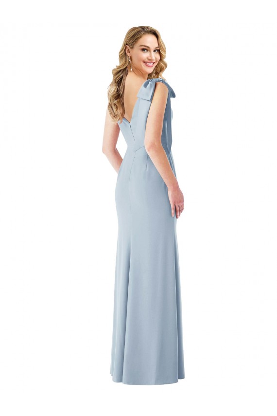 Stretch Crepe Trumpet Long Sleeveless V-Back Semi Formal Evening Dress / Prom Dress / Bridesmaid Dress Barrie